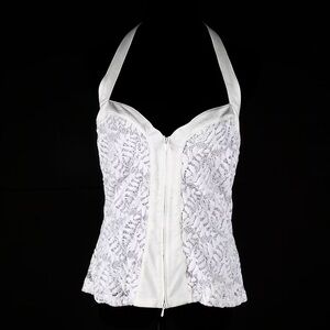 Anne Fontaine Lace Halter Top